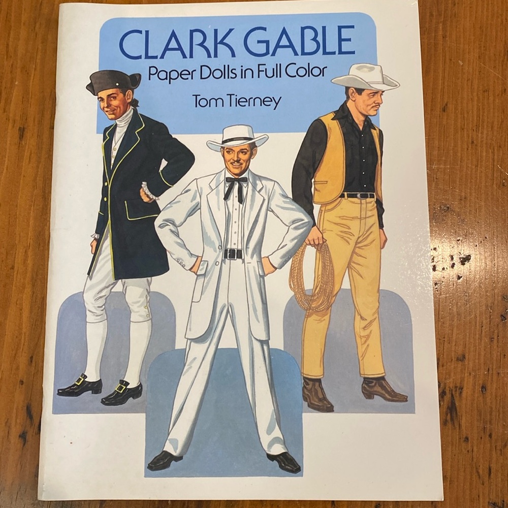 Vintage Clark Gable paper doll book Gone With the Wind Tom Tierney